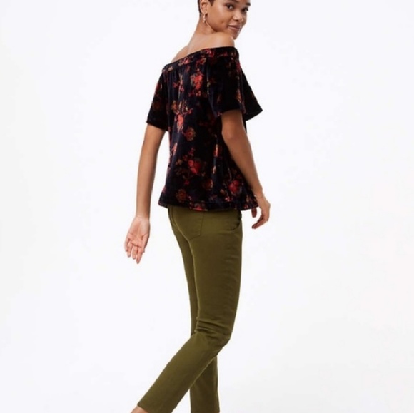 Loft Velvet Off the Shoulder Top - Picture 3 of 4